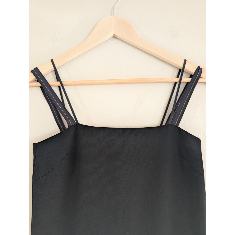 Helmut Lang Back Lip Mini Dress Silk Lined Black 90s Club Shift Minimalist XS - Picture 6 of 13